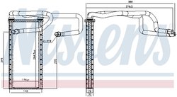 Schimbator caldura incalzire habitaclu Nissens 707310
