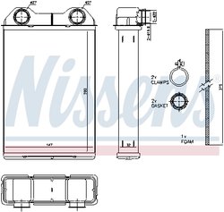 SCHIMBATOR CALDURA INCALZIRE HABITACLU NISSENS 70808 - Compatibil cu MINI