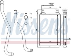 SCHIMBATOR CALDURA INCALZIRE HABITACLU NISSENS 70979 - Compatibil cu CHRYSLER, DODGE