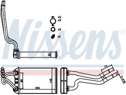 Schimbator caldura incalzire habitaclu Nissens 70980