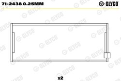 Cuzineti biela Glyco 71-2438 0.25mm