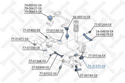 BUCSA SUSPENSIE STELLOX 71-31375-SX - Compatibil cu ALPINA, BMW