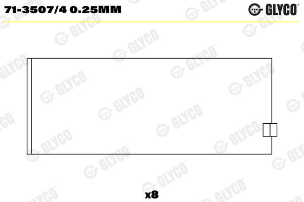 CUZINETI BIELA GLYCO 71-3507/4 0.25MM - Compatibil cu SAAB