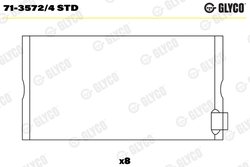 CUZINETI BIELA GLYCO 71-3572/4 STD - Compatibil cu MERCEDES-BENZ