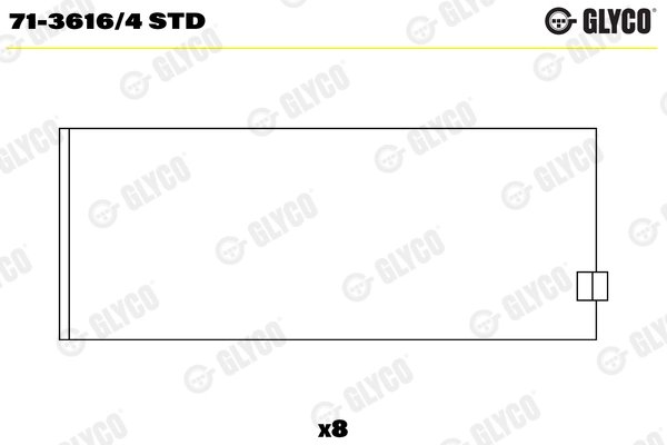 Cuzineti biela Glyco 71-3616/4 STD