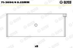 CUZINETI BIELA GLYCO 71-3694/4 0.25MM - Compatibil cu ARO, AUDI, AUDI (FAW), DONKERVOORT, FORD, SEAT, SKODA, VW, VW (FAW), VW (S