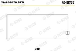 CUZINETI BIELA GLYCO 71-4087/6 STD - Compatibil cu ASTRA, IRISBUS, IVECO, KAROSA