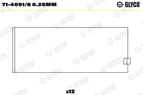 CUZINETI BIELA GLYCO 71-4091/6 0.25MM - Compatibil cu FORD, IRISBUS, IVECO