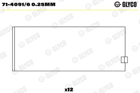 CUZINETI BIELA GLYCO 71-4091/6 0.25MM - Compatibil cu FORD, IRISBUS, IVECO