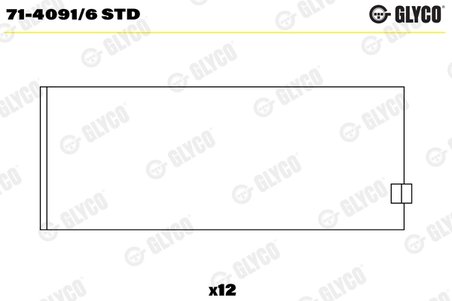 Cuzineti biela Glyco 71-4091/6 STD