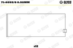 CUZINETI BIELA GLYCO 71-4095/6 0.50MM - Compatibil cu ASTRA, DAEWOO, IVECO