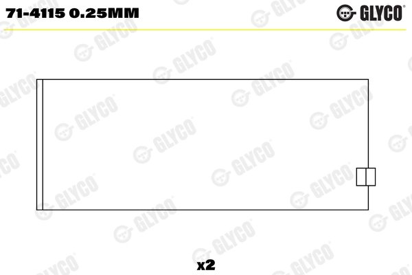 Cuzineti biela Glyco 71-4115 0.25mm