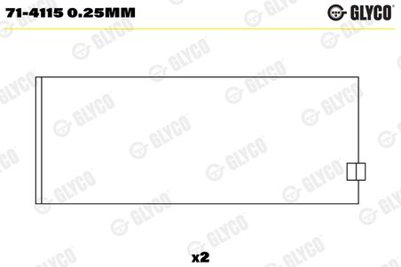 Cuzineti biela Glyco 71-4115 0.25mm