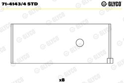 Cuzineti biela Glyco 71-4143/4 STD