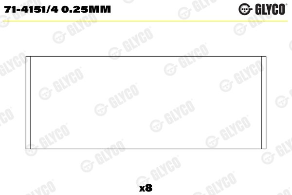 CUZINETI BIELA GLYCO 71-4151/4 0.25MM - Compatibil cu FORD