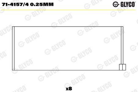 Cuzineti biela Glyco 71-4157/4 0.25mm