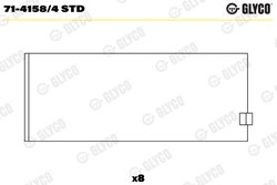 Cuzineti biela Glyco 71-4158/4 STD