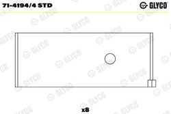 Cuzineti biela Glyco 71-4194/4 STD