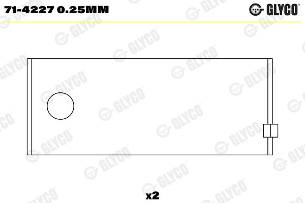 CUZINETI BIELA GLYCO 71-4227 0.25MM - Compatibil cu FIAT, IVECO, NEW HOLLAND