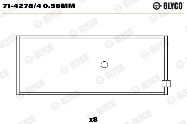 CUZINETI BIELA GLYCO 71-4278/4 0.50MM - Compatibil cu ANFINI, ASIA MOTORS, FODAY, FORD, FORD ASIA & OCEANIA, FORD AUSTRALIA, FOR