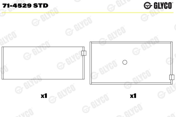 Cuzineti biela Glyco 71-4529 STD