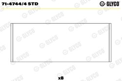 CUZINETI BIELA GLYCO 71-4744/4 STD - Compatibil cu NISSAN, OPEL, RENAULT, VAUXHALL