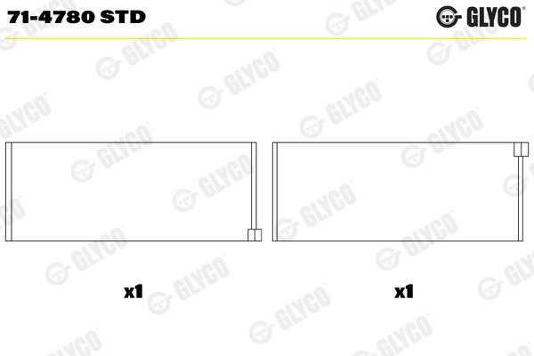 Cuzineti biela Glyco 71-4780 STD