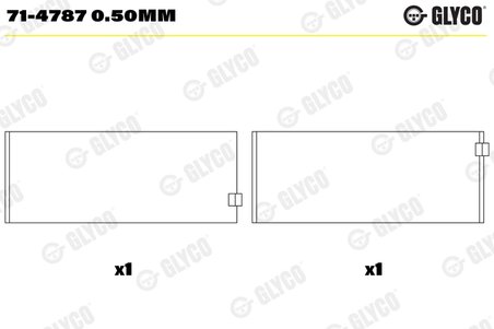 Cuzineti biela Glyco 71-4787 0.50mm