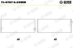 CUZINETI BIELA GLYCO 71-4787 0.25MM - Compatibil cu BOVA, DAF, GINAF, IRIZAR, KENWORTH, SOLARIS, TATRA, TEMSA, VAN HOOL, VDL
