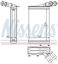 Schimbator caldura incalzire habitaclu Nissens 71156