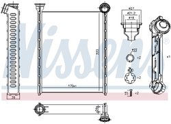 Schimbator caldura incalzire habitaclu Nissens 71162