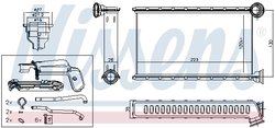 SCHIMBATOR CALDURA INCALZIRE HABITACLU NISSENS 71165 - Compatibil cu CITROEN, PEUGEOT, TOYOTA