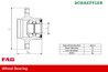 SET RULMENT ROATA FAG 713 6108 90 - Compatibil cu AUDI, AUDI (FAW)