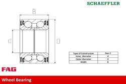 Set rulment roata FAG 713 6401 80