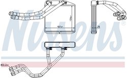 SCHIMBATOR CALDURA INCALZIRE HABITACLU NISSENS 71455 - Compatibil cu FIAT, OPEL, VAUXHALL