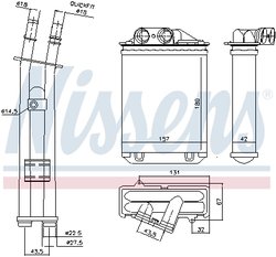 SCHIMBATOR CALDURA INCALZIRE HABITACLU NISSENS 71459 - Compatibil cu ABARTH, FIAT