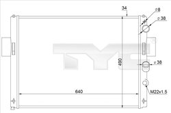 RADIATOR RACIRE MOTOR TYC 715-0003-R - Compatibil cu IVECO