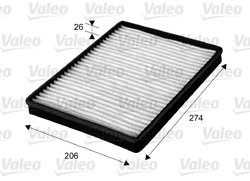 FILTRU AER HABITACLU VALEO 715654 - Compatibil cu CHEVROLET, HOLDEN, OPEL, VAUXHALL