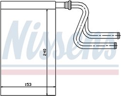 SCHIMBATOR CALDURA INCALZIRE HABITACLU NISSENS 71745 - Compatibil cu FORD
