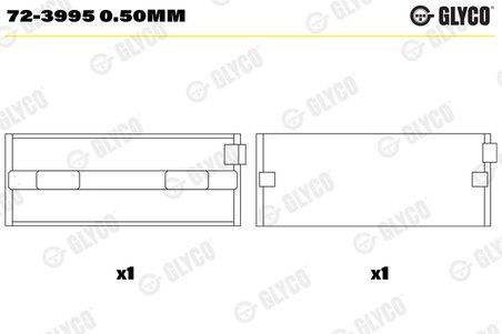 Cuzineti arbore cotit Glyco 72-3995 0.50mm