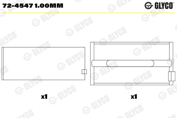 CUZINETI ARBORE COTIT GLYCO 72-4547 1.00MM - Compatibil cu FIAT, IVECO