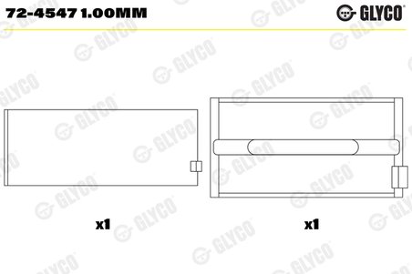CUZINETI ARBORE COTIT GLYCO 72-4547 1.00MM - Compatibil cu FIAT, IVECO