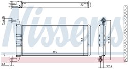 SCHIMBATOR CALDURA INCALZIRE HABITACLU NISSENS 72041 - Compatibil cu MERCEDES-BENZ, VW