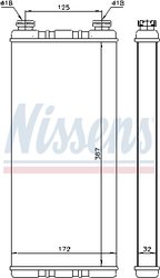 Schimbator caldura incalzire habitaclu Nissens 72055
