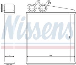 Schimbator caldura incalzire habitaclu Nissens 72206
