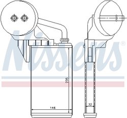 SCHIMBATOR CALDURA INCALZIRE HABITACLU NISSENS 72207 - Compatibil cu NISSAN, OPEL, RENAULT, RENAULT TRUCKS, VAUXHALL
