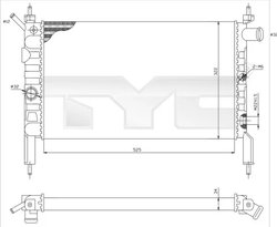 Radiator racire motor TYC 725-0018