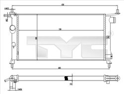 Radiator racire motor TYC 725-0020
