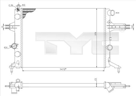Radiator racire motor TYC 725-0021