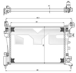 RADIATOR RACIRE MOTOR TYC 725-0035 - Compatibil cu OPEL